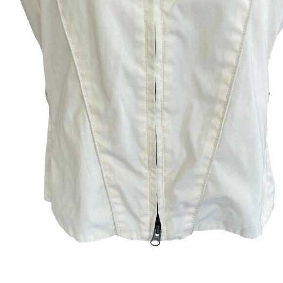 Mountain Horse Full Zip Riding Vest Women Medium Cream Equestrian Horses Outdoor - Picture 4 of 12